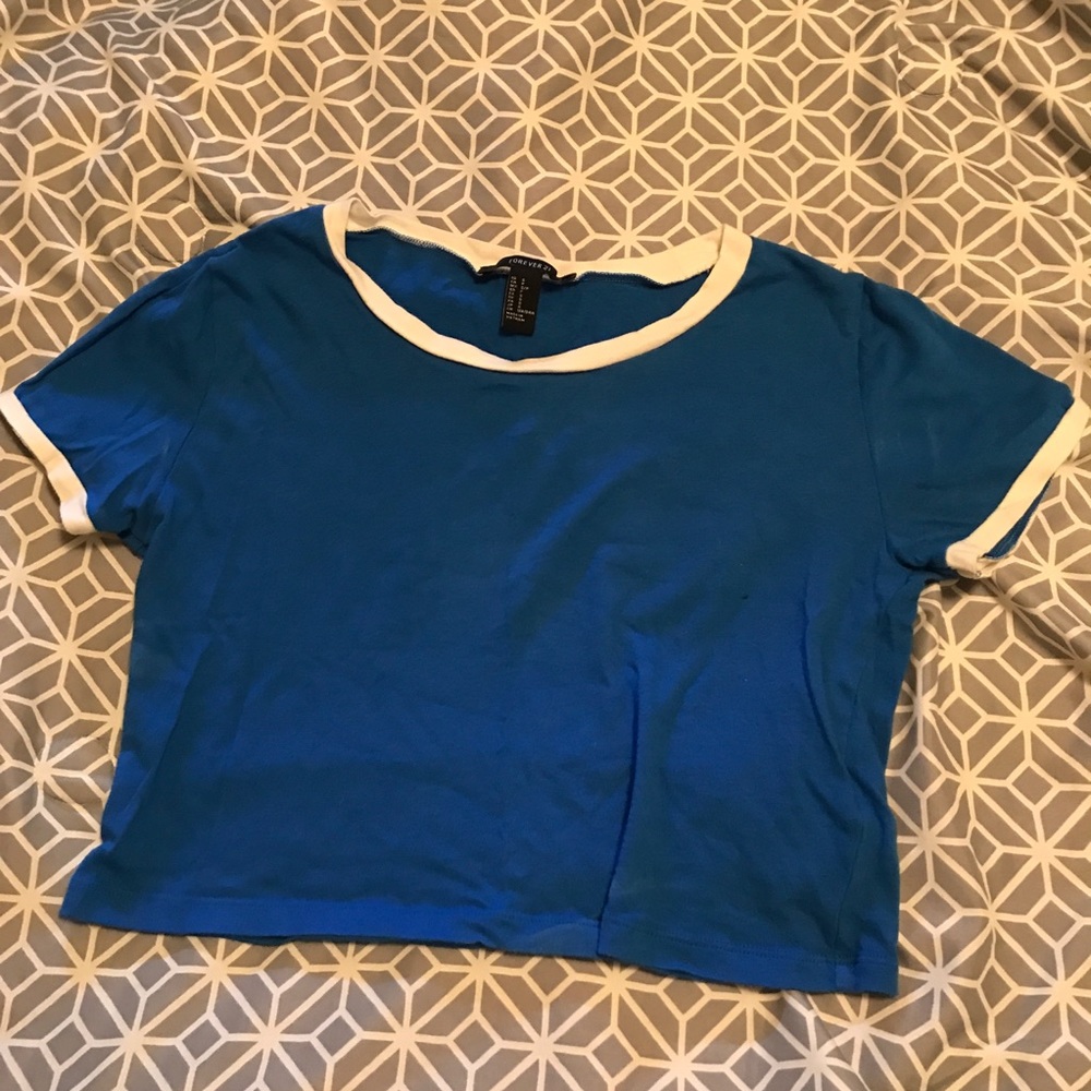 Blue Crop Top
